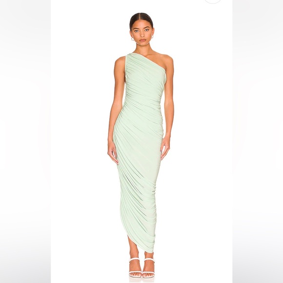 NWT Norma Kamali XS Diana dress seafoam - Picture 1 of 5